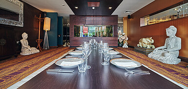 Private dining room at Chaophraya Leeds