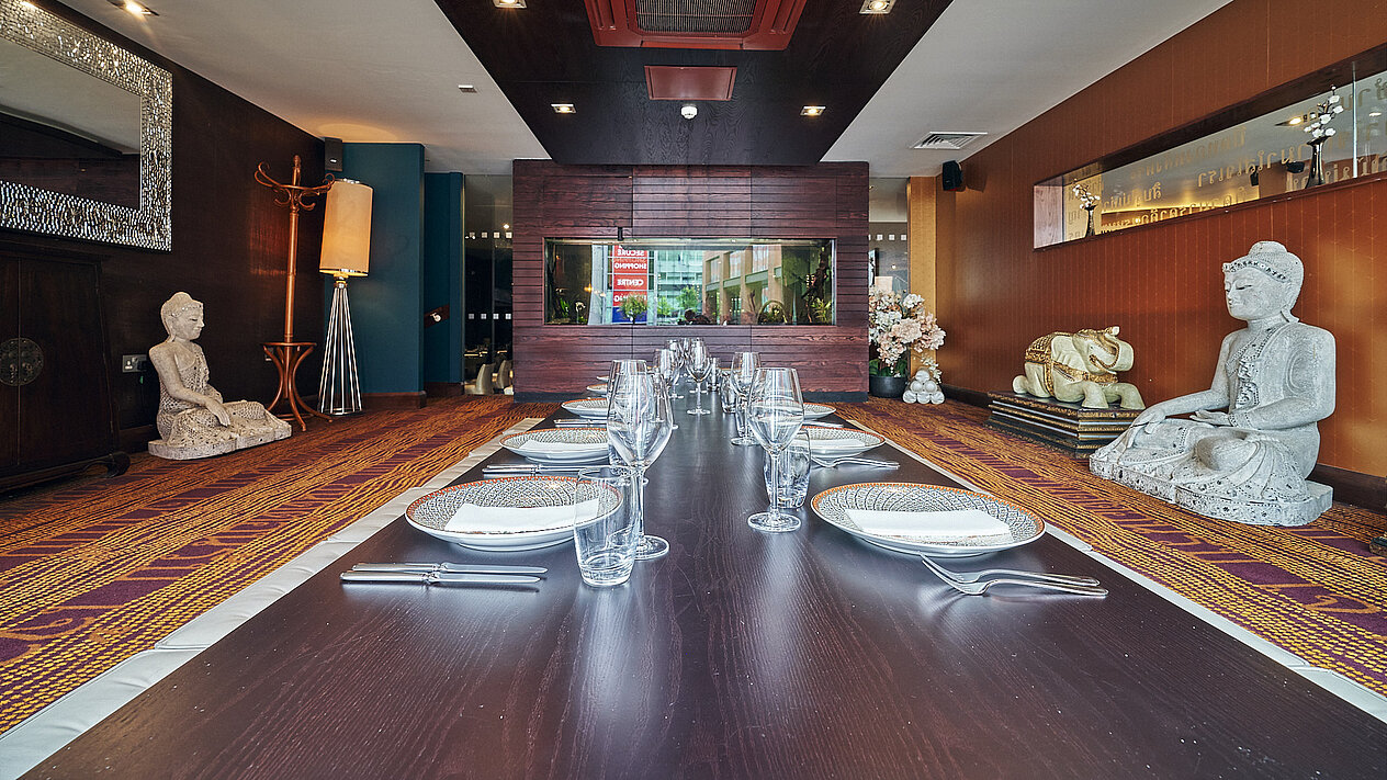 Private dining room at Chaophraya Leeds